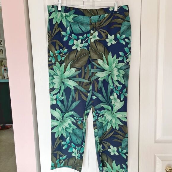 Cynthia Rowley Resort Tropical Floral Lightweight High Waisted Pull On Pants - Picture 2 of 11